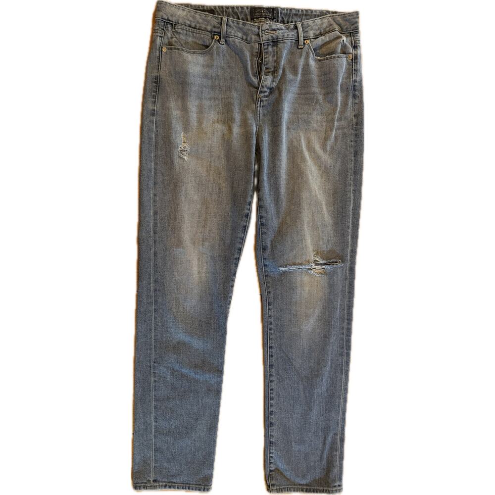 Lucky‎ Brand Hayden Skinny Jeans Womens Size 14 (32) Light Wash Distressed